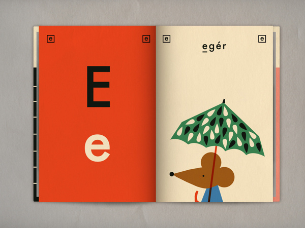 Ábécés könyv on Behance #umbrella #teaching #mouse #design #graphic #book #letter #illustration #education #cute #typography