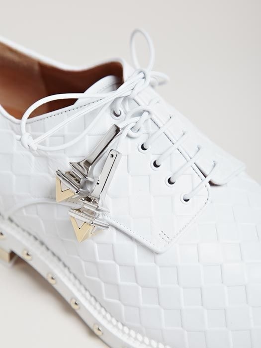 Givenchy, Womens Acity Lace Up Shoes #silver #white