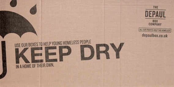 Depaul Box Company, 48 Sheet advertising campaign. #depaul #cardboard #uk #campaign #charity #box #advertising #company #the #message