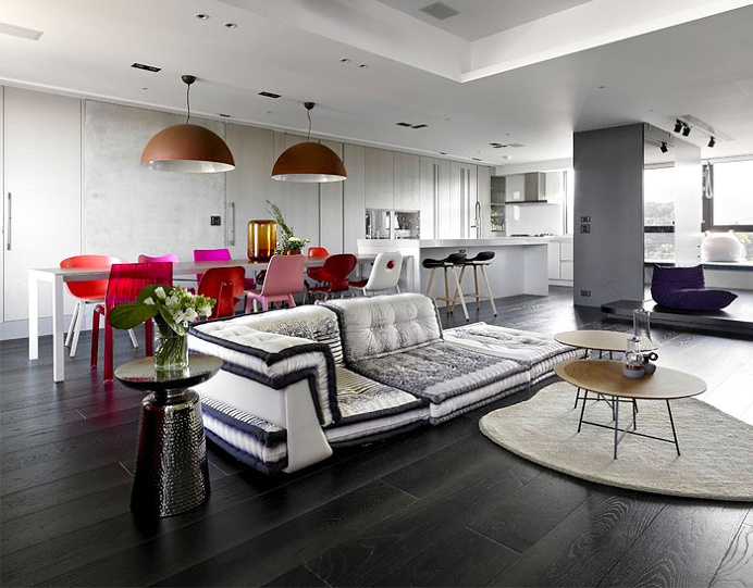 Unique Living Space Located in Taipe - sofa, #sofa #design, furniture design, seat