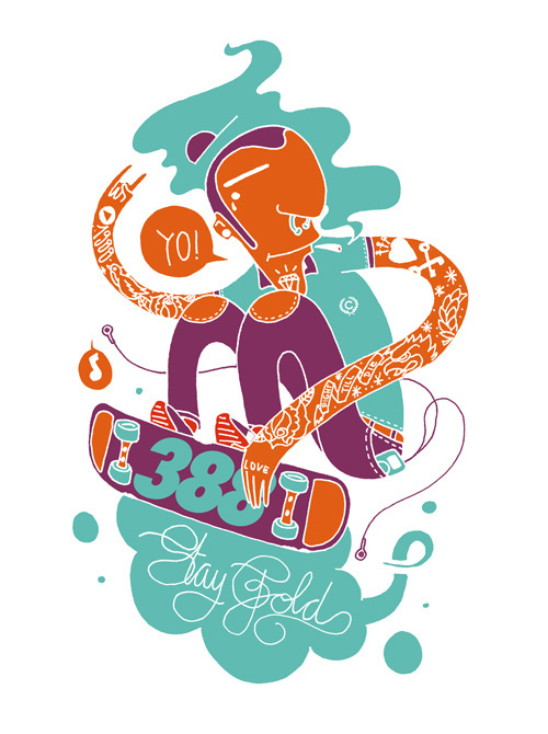 Stay Gold #illustration #skate #tattoo