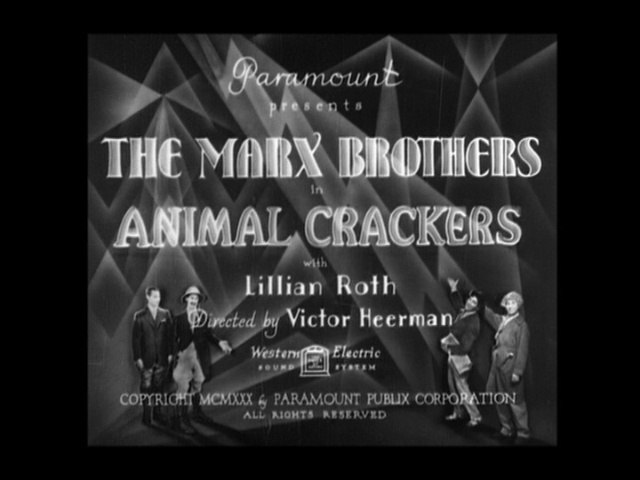 Animal Crackers (1930) Title Card #movie #lettering #title #card #vintage #type