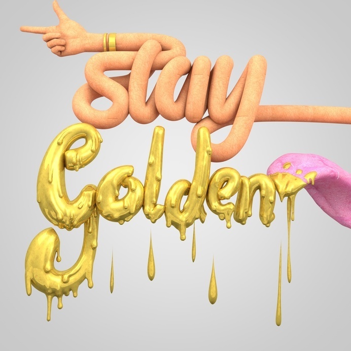Stay Golden by JeanPierre Le Roux #lettering #cgi #design #poster #3d #typography