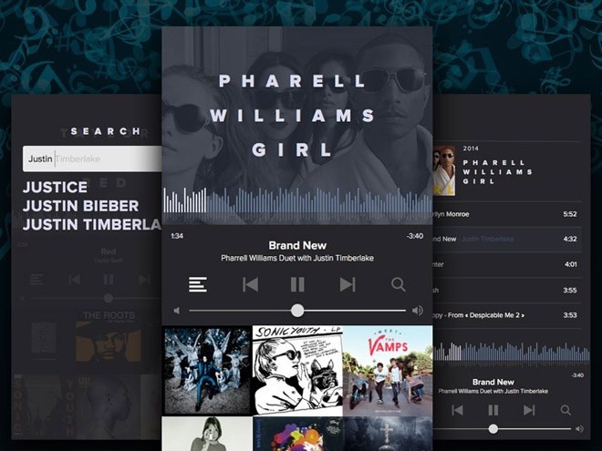 Free Music Player GUI (Sketch)