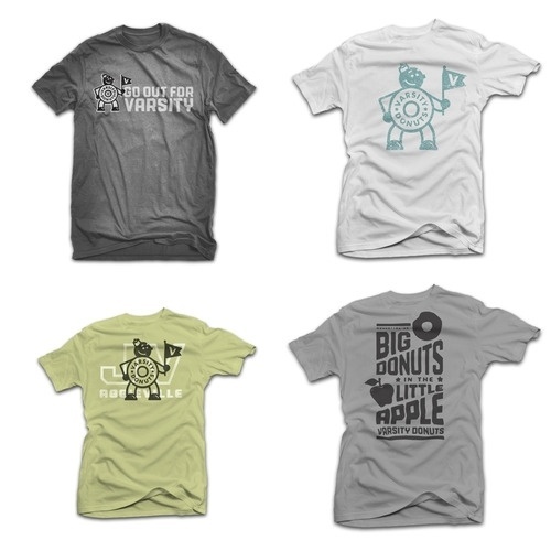 Matt Stevens // Creative Direction + Design - WORK BLOG - New Work: Varsity Donuts / PhaseÂ 1 #stevens #matt #shirts