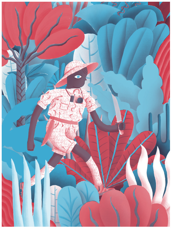 jungle, knife, safari, explore, screenprint