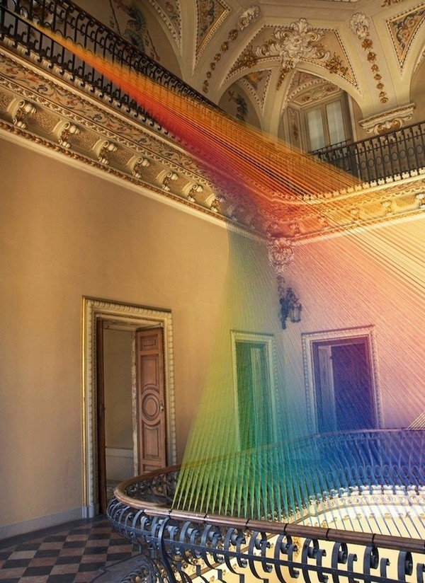 Gabriel Dawe on Agora exhibition with his art installation from textile #exhibition #textile #art #installation