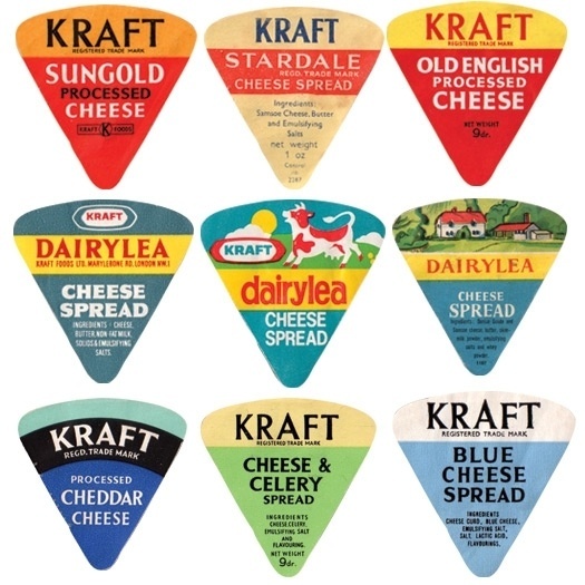 A Collection of Vintage Cheese Labels: Slideshow: Observatory: Design Observer #vintage #label #brand #kraft #kraft cheese