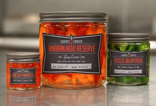 Guerro's Carrots - Daran Brossard Creative Co. / DBCCo. #spice #branding #packaging #orange #carrots #typography