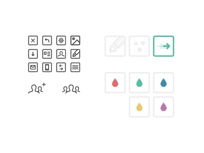 Icon set #flat #stroke #design #icons #web