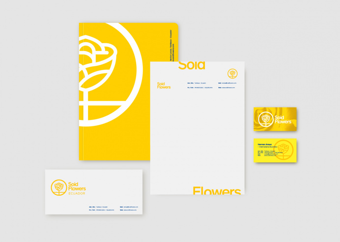 stationary, branding, yellow, roses