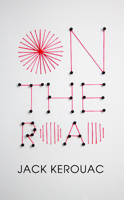 On The Road Cover Jack Kerouac Book by Mina Bach #typography