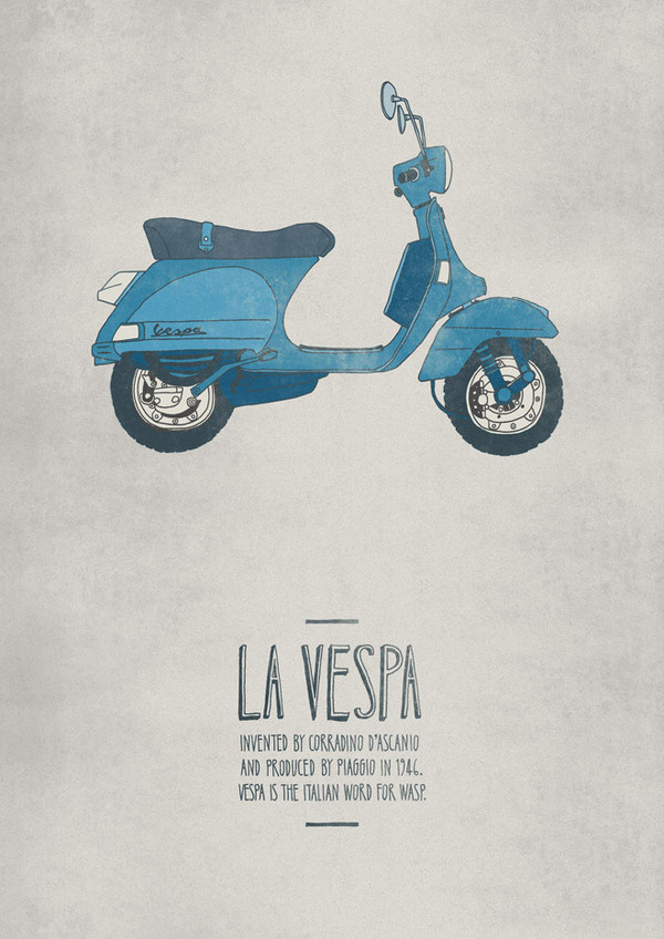 La Vespa #emily #illustration #isles #poster