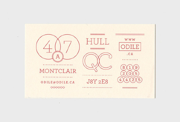 Carte Odile Simon Guibord #logo #identity
