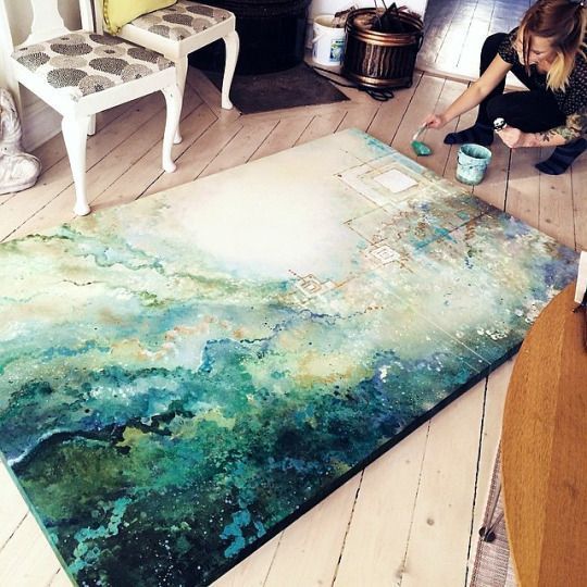 One of the few giant pieces of art I can imagine hanging in my house http://emmalindstrom.com/paintings