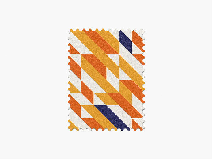 Netherlands #stamp #graphic #maan #geometric #illustration #minimal #2014 #worldcup #brazil