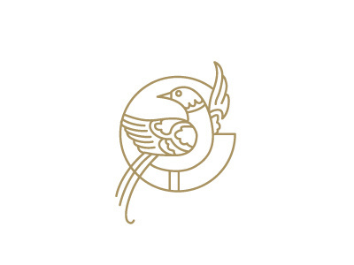 Greenhouse_monogram #monogram #logo #line #bird