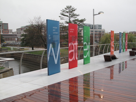 Russell Design | Selected Work : Environmental Graphic Design : Diamond Teague Pier #material