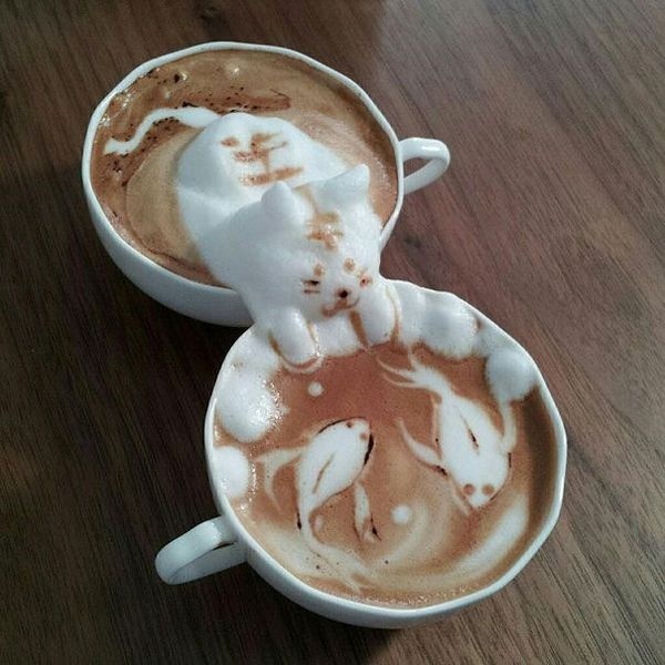 Awesome 3d Coffee Foam Art by Kazuki Yamamoto #coffee #yamamoto #art #kazuki