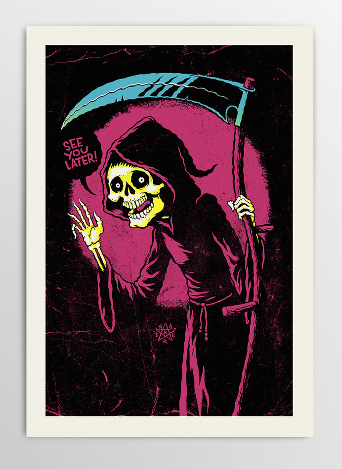Image of Polite but still Grim Reaper #poster