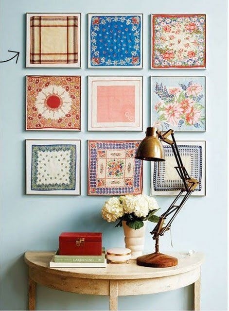 Colorful Accents: Framed Scarves / Apartment Therapy #fazzoletti #inquadrati