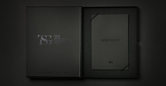 The Soufan Group Print Identity #print #black #branding
