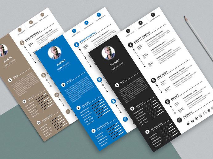 Free Modern Personal Resume with professional Design
