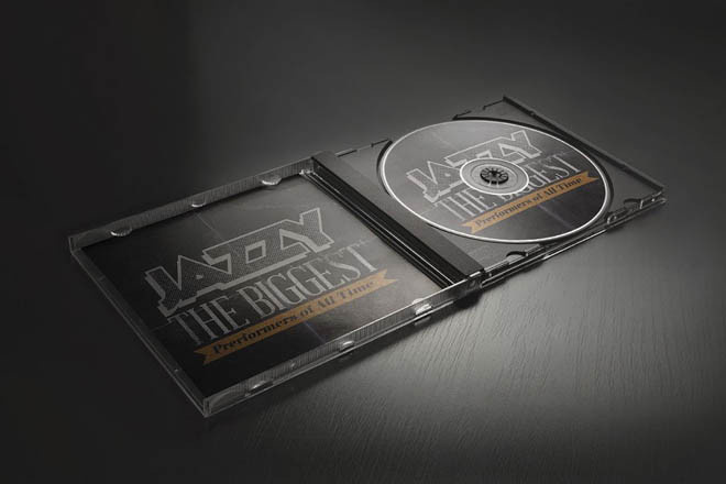 Free Photorealistic CD Cover Mockup PSD