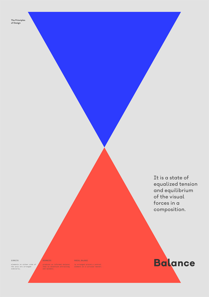 Balance – The Principles of Design poster serie by Gen Design Studio