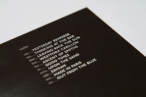 Portfolio — T W O #cover #back #tracklist #minimal #type