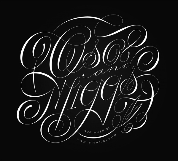 Erik Marinovich – Friends of Type – Oso and Miggs #calligraphy #lettering #script #type