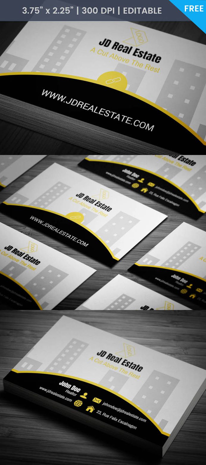 Free Real Estate Salesperson Business Card Template