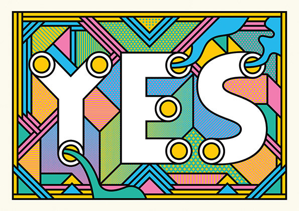 YES #moir #supermundane #yes #typography