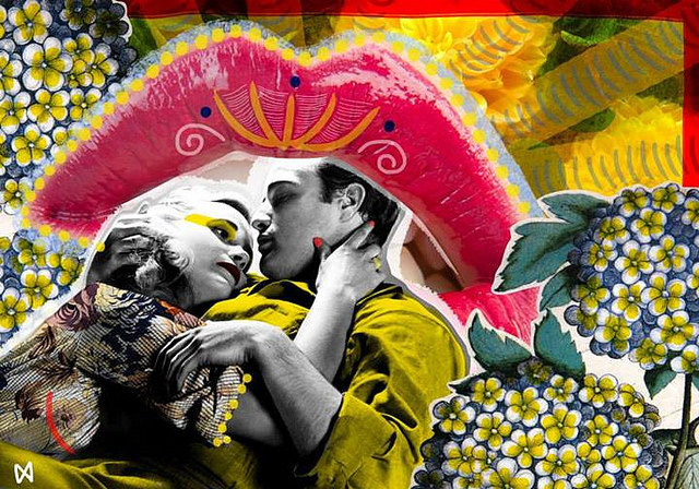 No tengo letra | Peperina Magenta #creative #beso #arte #amor #woman #color #pinup #digital #ilustraciã³n #vintage #ilustration #art #collage #colour #love #work