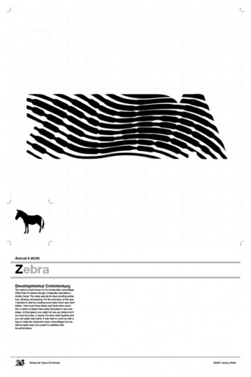Twenty-Six Types of Animals by Jeremy Pettis #blackwhite #poster