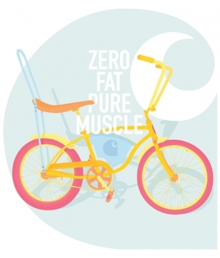 ANONYMOUS MAG #muscle #fat #carhartt #bicycle #ride #retro #zero #illustration #bike #fashion