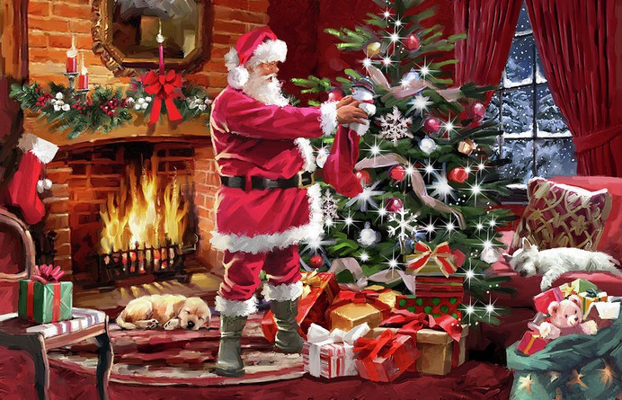 christmas paint by number & step by step easy christmas paintings #painting