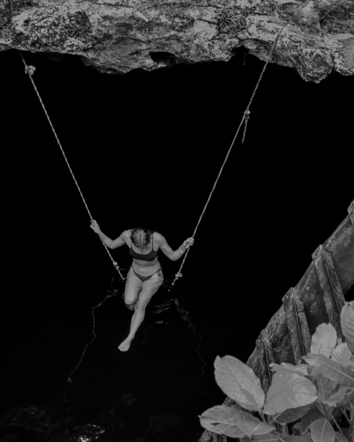 swinging in darkness