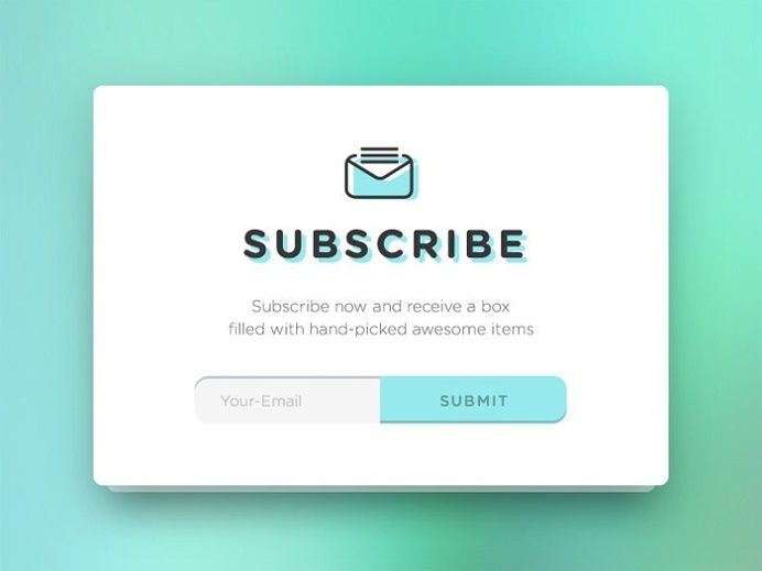 Subscribe Form Widget PSD