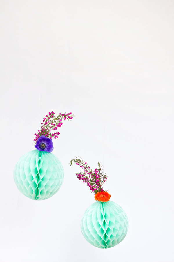 DIY Fresh Flower Honeycomb Decor #shop #paper #window #flower #colour