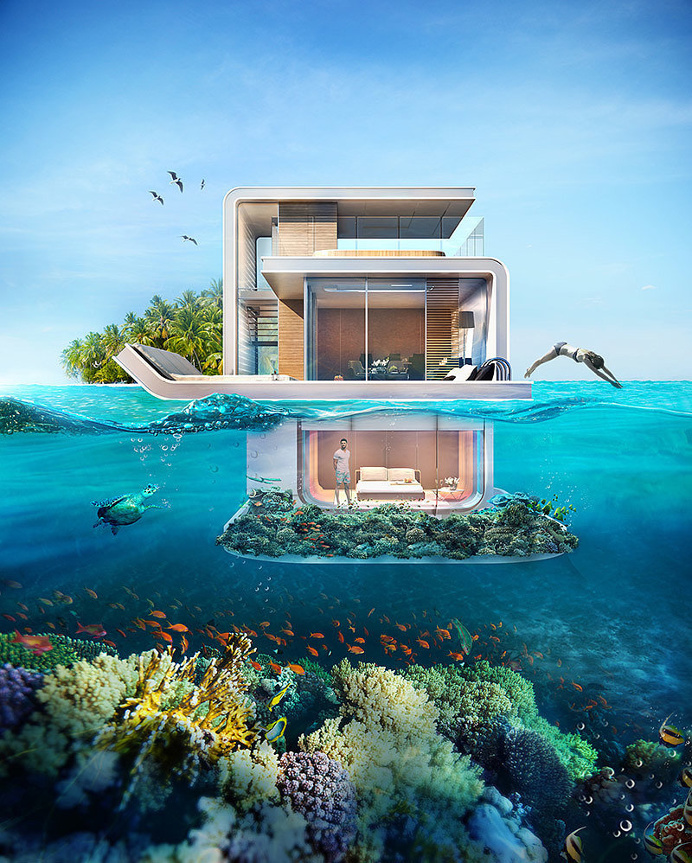 Live Underwater in The Floating Seahorse Luxury Houseboats
