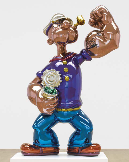 Popeye sculpture by acclaimed American artist #JeffKoons