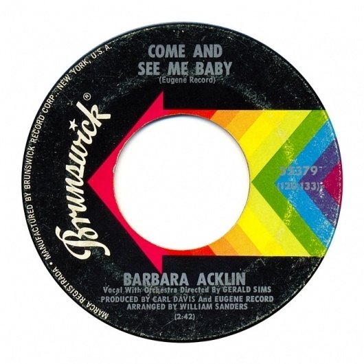 Center Of Attention | The Art Of Record Center Labels | Barbara Acklin – Come And See Me baby #record #vinyl #inch #typography