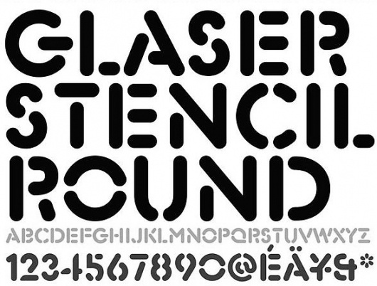 JohnMoore-GlaserStencilRound.jpg 588×447 pixel #moore #round #stencil #john #type #glaser #typography