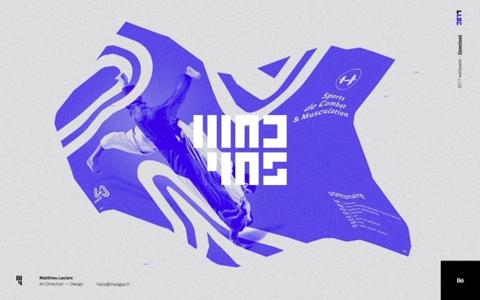 Magdas - Mindsparkle Mag - Magdas is a personal portfolio by french designer Matthieu Leclerc with a minimal and beautiful blue interactive