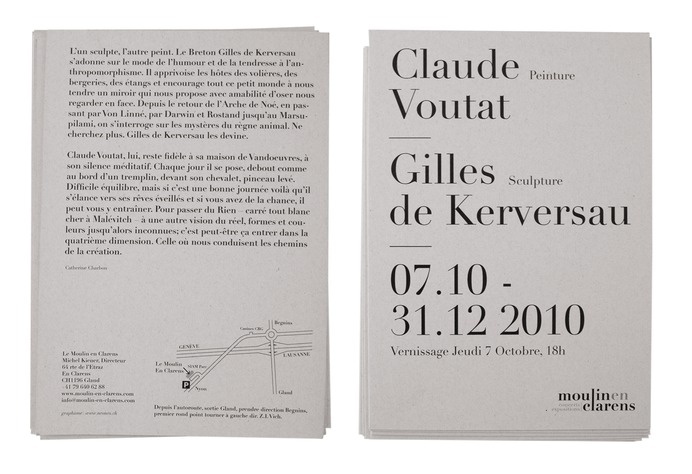 Neo Neo Graphic Design Switzerland - Moulin En Clarens #print #handout #flyer