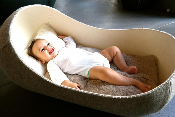 Hanging Felt Cradle #cradle