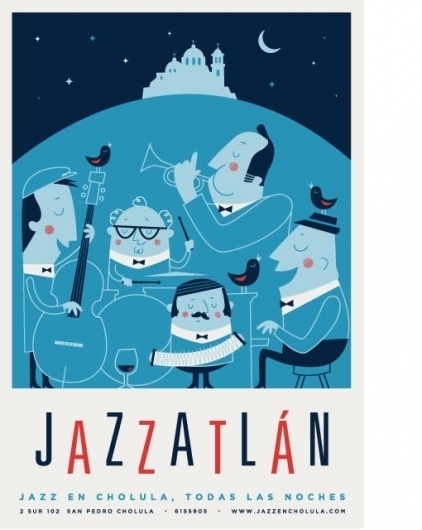 design work life » cataloging inspiration daily #jazz #illustration #moon