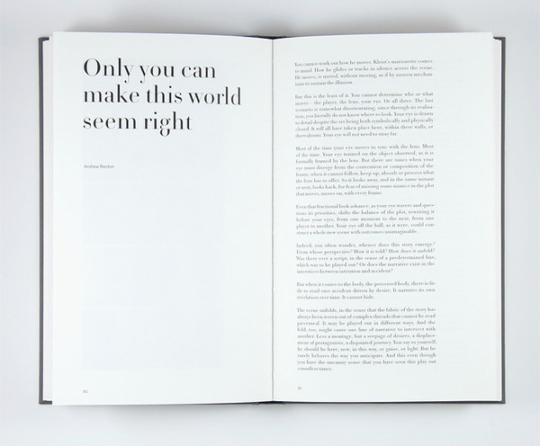 Atelier Carvalho Bernau: Jesper Just: Film Works #longcopy #book #typo