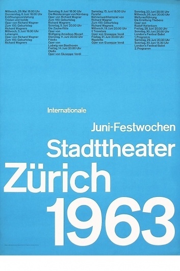 Josef Müller-Brockmann JUNI-FESTWOCHEN 1963 [ 128CM X 90CM ] via www.blanka.co.uk